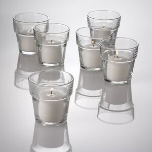 Eastland clear flowerpot votive candle holders, set of 12, 6 sets available